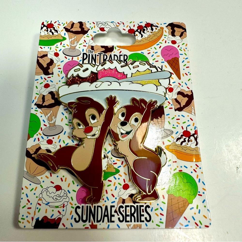 NWT. Disney pin. Chip & Dale  D23 2024 Sundae Series pin. LE 400.